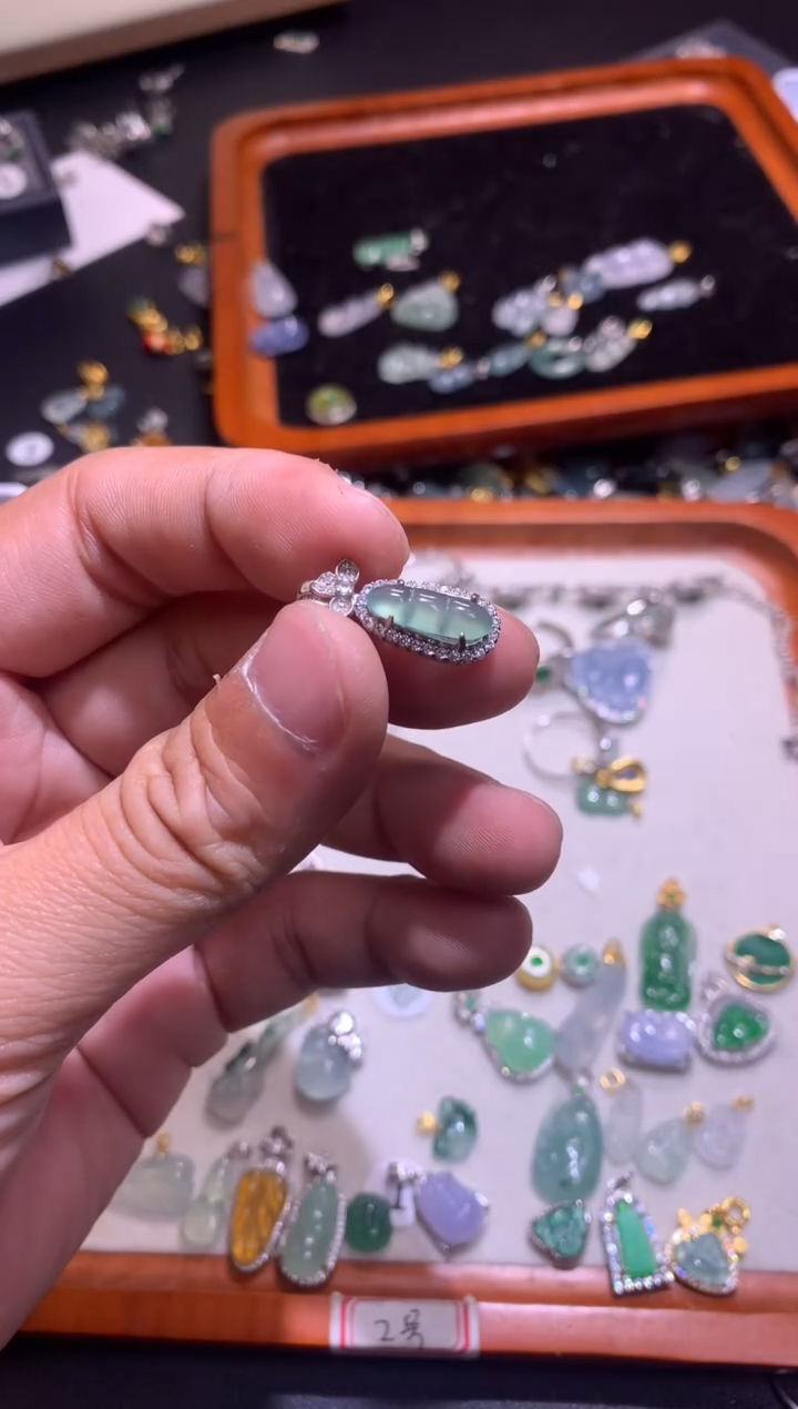 【闪购商品】翡翠吊坠(不含链)银S925镶嵌1