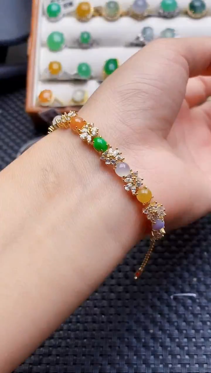 银S925镶嵌戒指翡翠4244