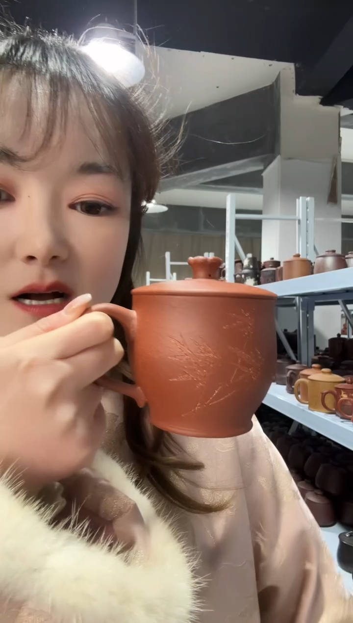 【闪购商品】紫砂盖杯紫砂盖杯降坡尼