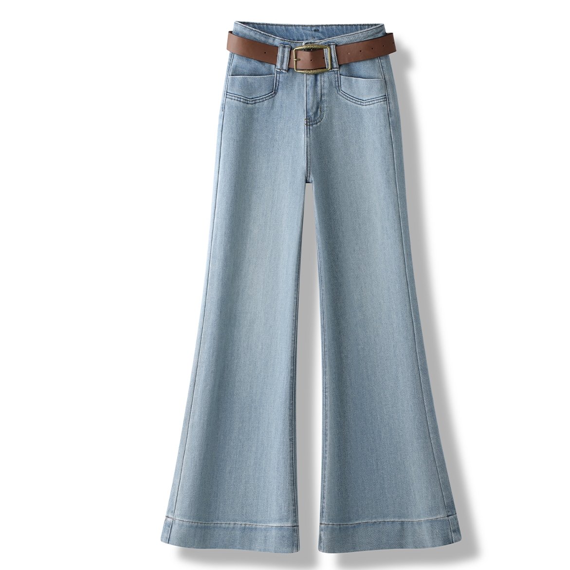 裤子阔腿裤喇叭加绒小脚裤爆款直筒微喇牛仔裤显瘦高腰时尚百搭