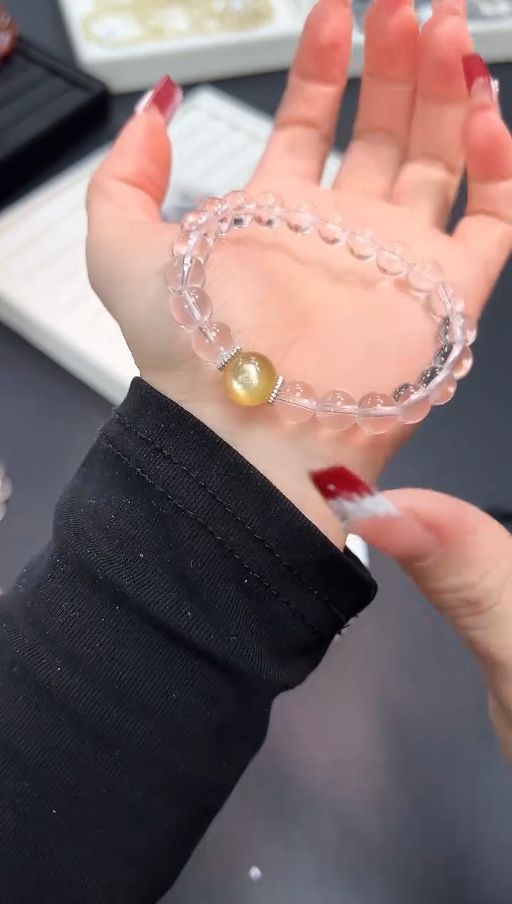 【闪购商品】水晶手串未镶嵌82a多样性发其一/1条默认微瑕