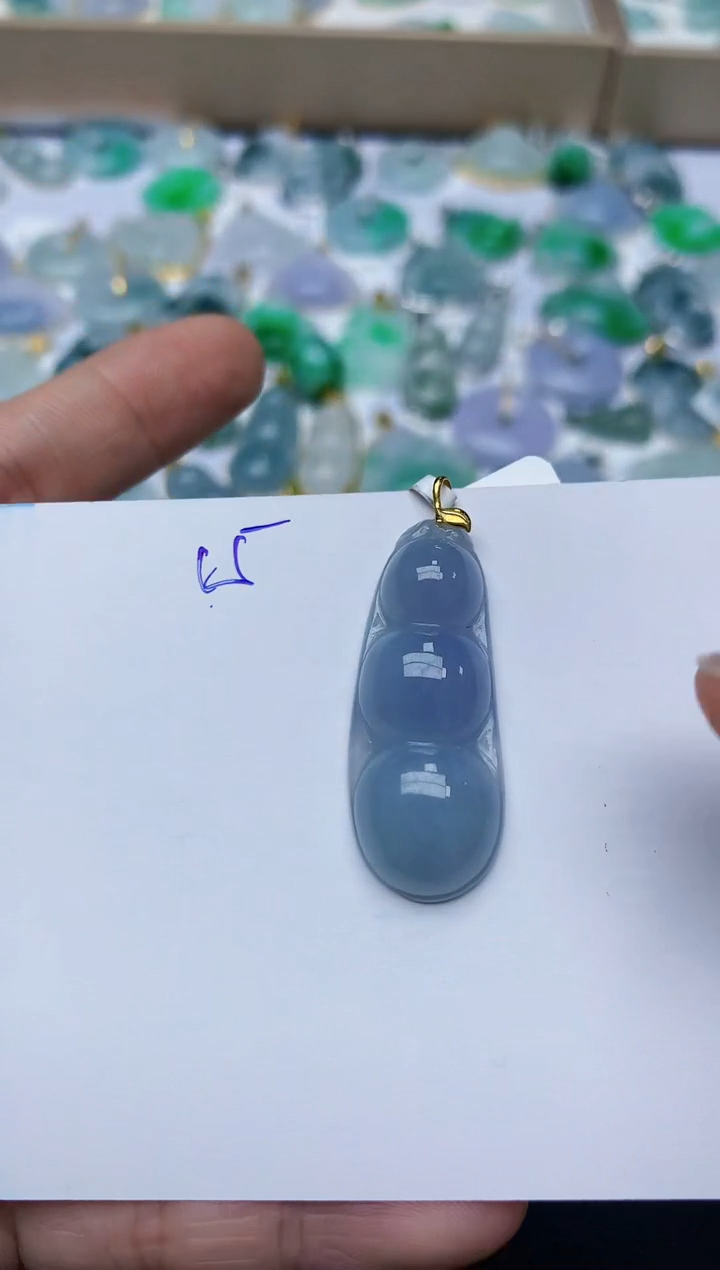 【闪购商品】翡翠颈饰18K金镶嵌天然翡翠A货