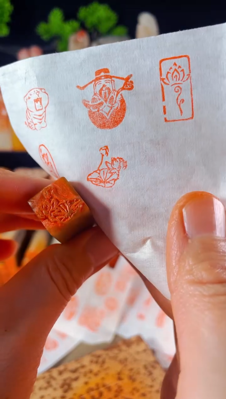 【闪购商品】巴林石印石手工篆刻《荷花》