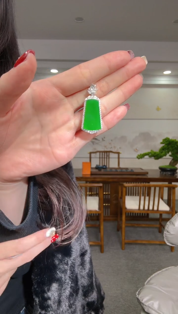 【闪购商品】翡翠颈饰未镶嵌无事牌