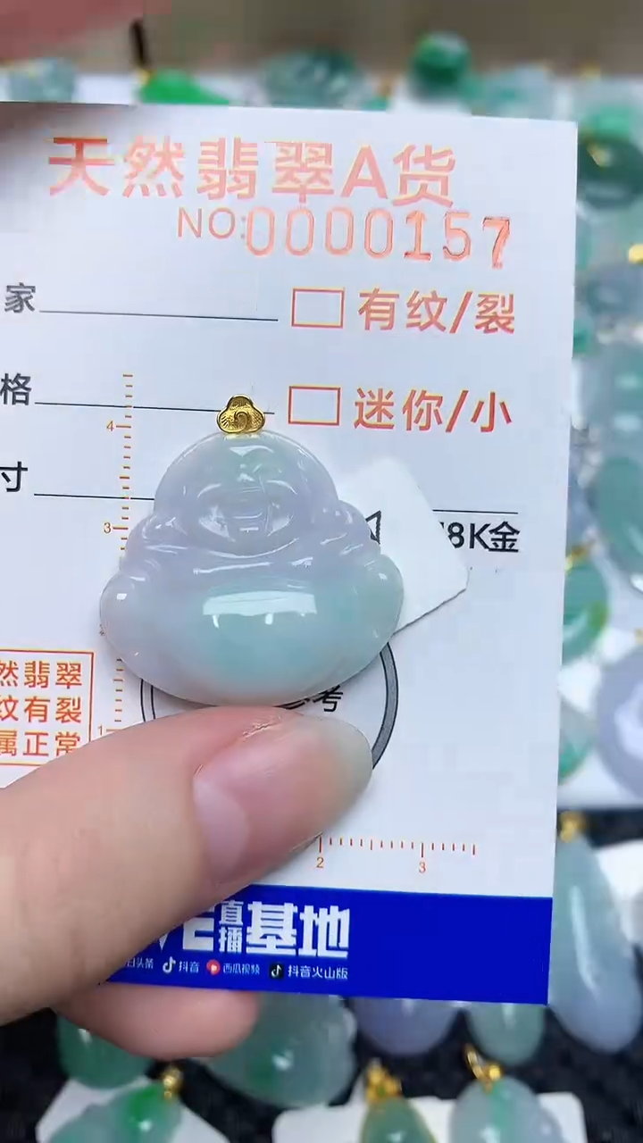 【闪购商品】翡翠颈饰18K金镶嵌543834534