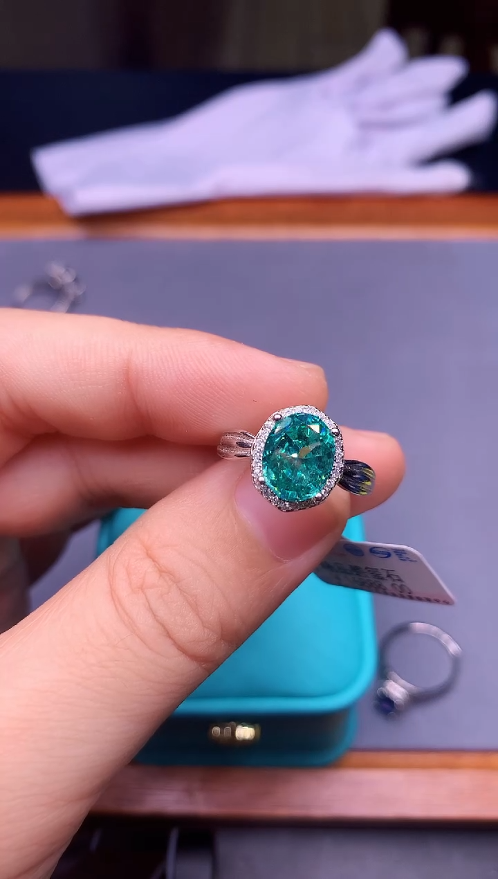 【闪购商品】碧玺戒指银S925镶嵌............