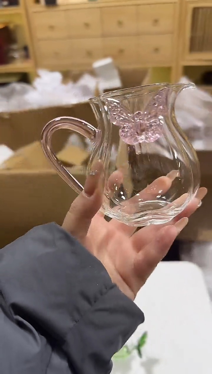 粉色蝴蝶洛神公道杯