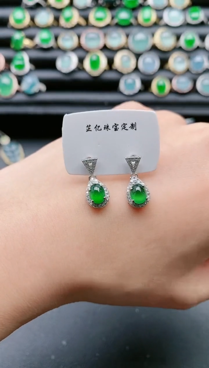 【闪购商品】翡翠戒指银S925镶嵌1111