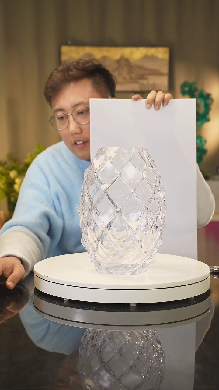 【闪购商品】雅致水晶琉璃 切面花器1只