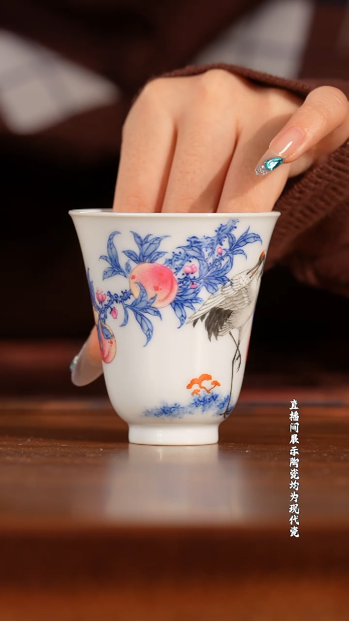 【墨舍名窑】一儒堂鹤鸣泉闻香杯