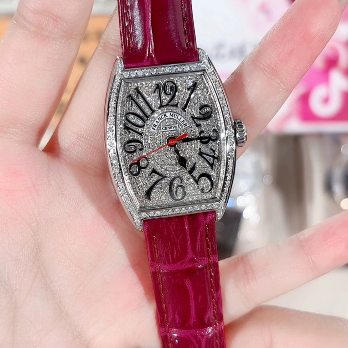 99新 Franck Muller/法兰克穆勒 7500后钻满钻腕表/WHT028923