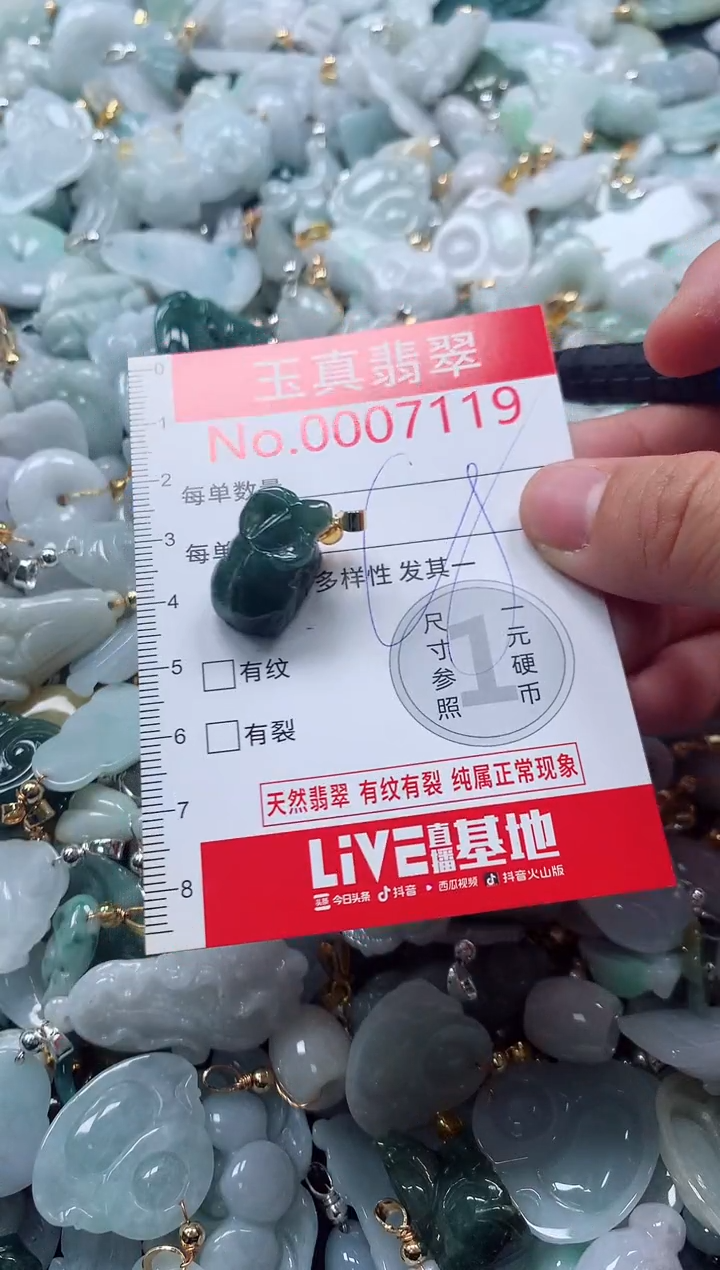 吊坠(不含链)未镶嵌翡翠7119