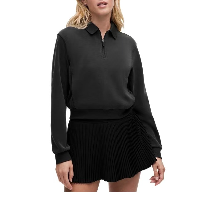 lululemon Softstreme Collared Half-Zip 女士半拉链拼接长袖T恤