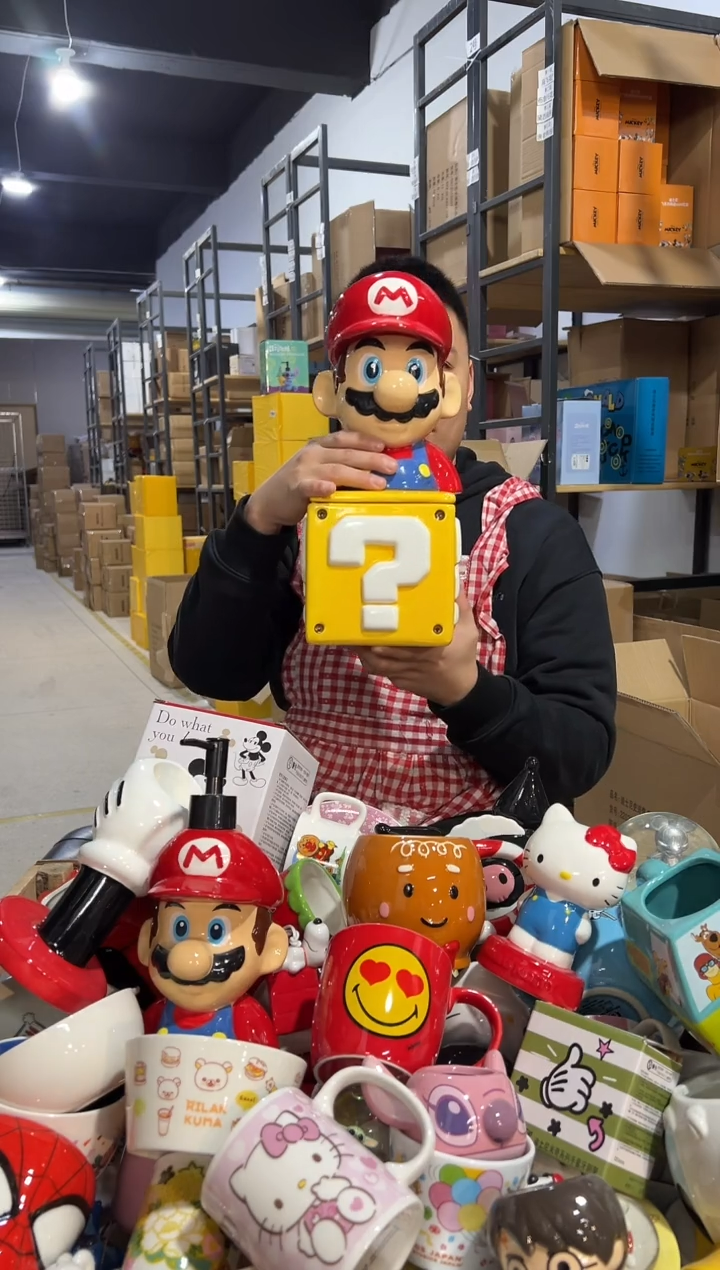 【闪购商品】杯马里奥问号罐一套