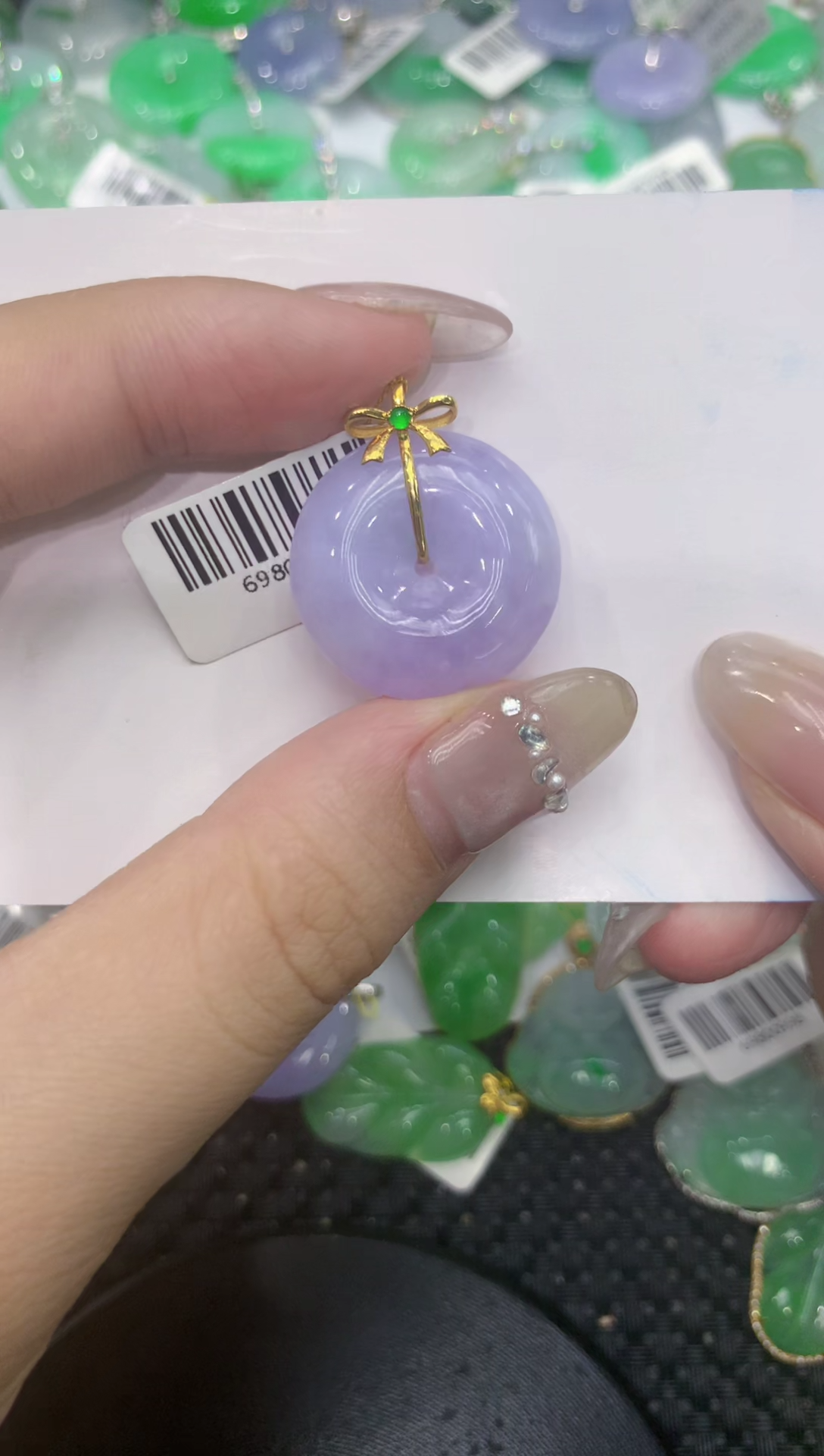 【闪购商品】翡翠颈饰18K金镶嵌222222222