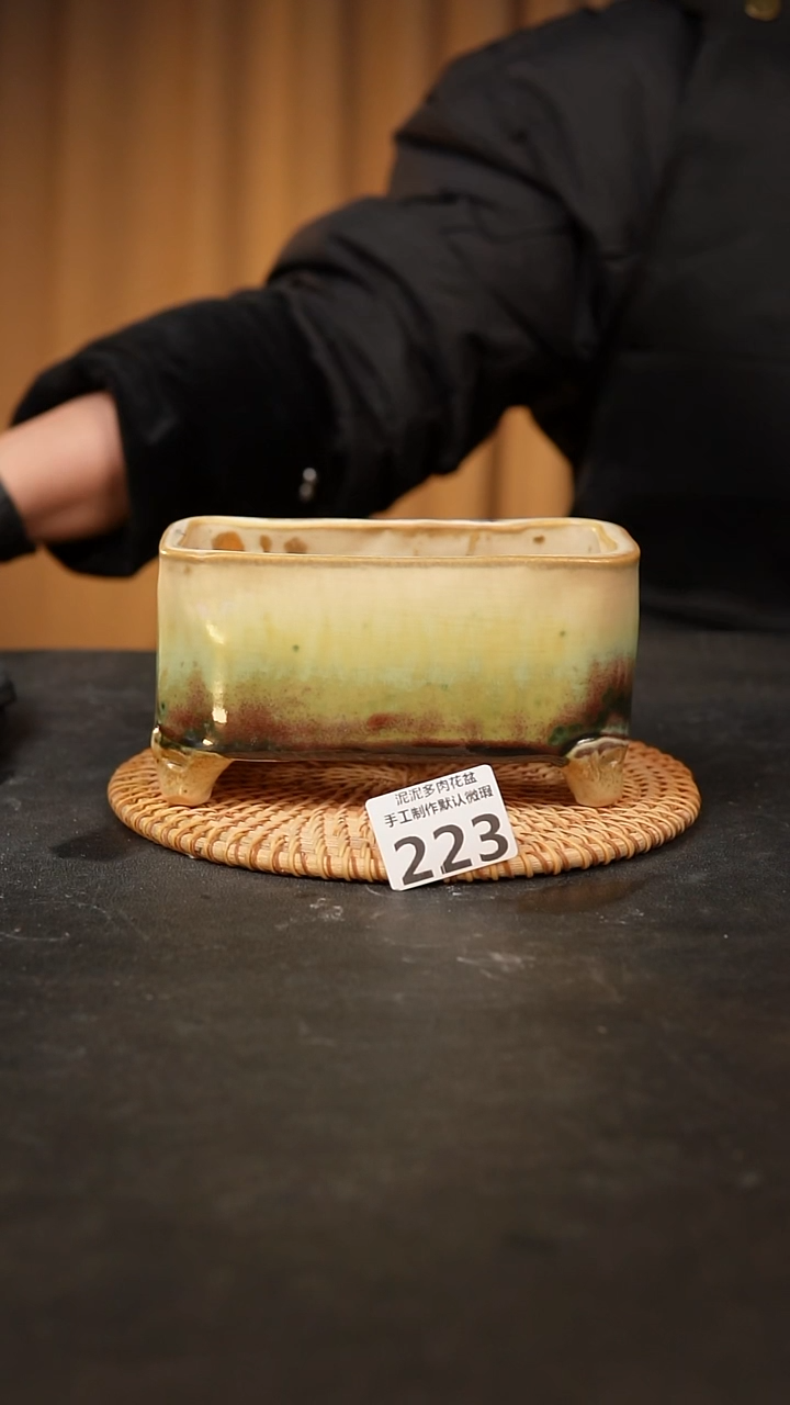 【闪购商品】瓷片223泥泥手工花盆