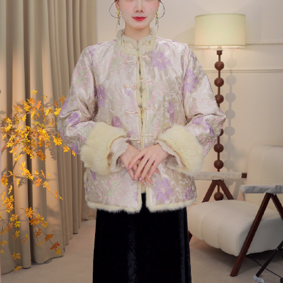 【洛神】2025冬季新中式国风加厚女装外套2025D8591-欣欣杭锦仓