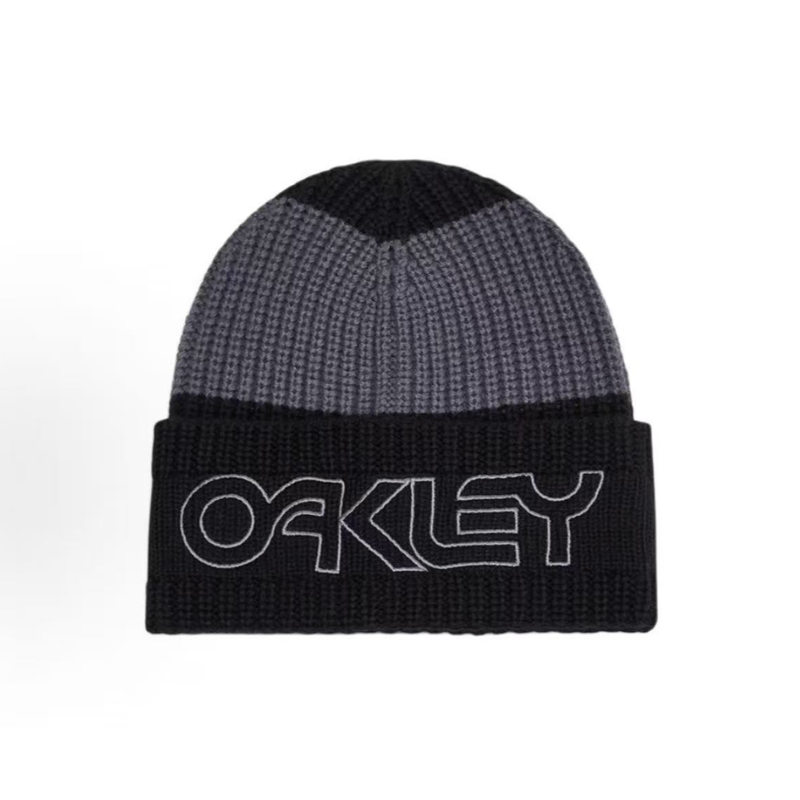 奥克利 黑灰拼色 针织冷帽 潮流服饰