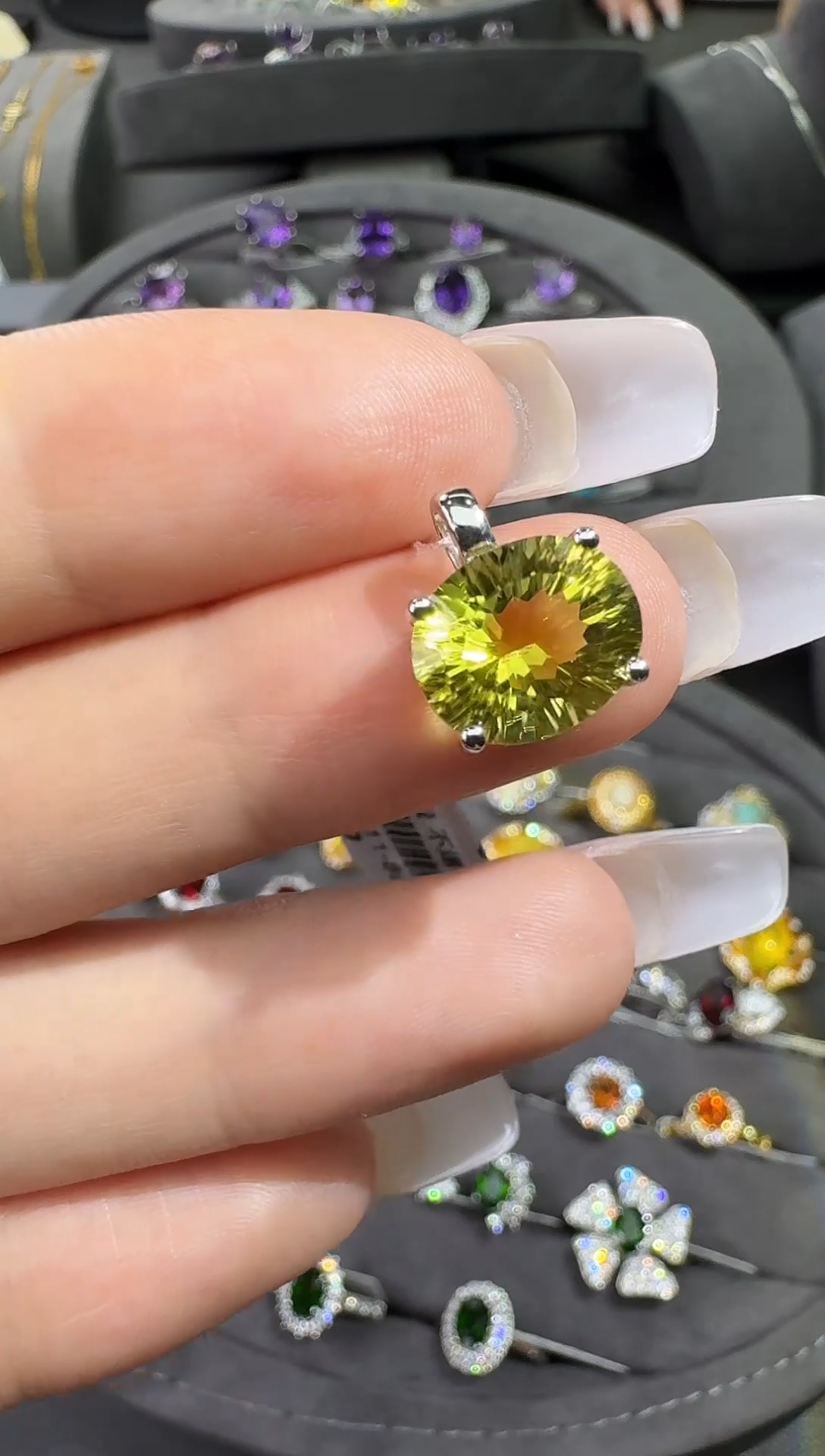 吊坠(不含链)银S925镶嵌水晶4.0ct【七天鉴赏期】