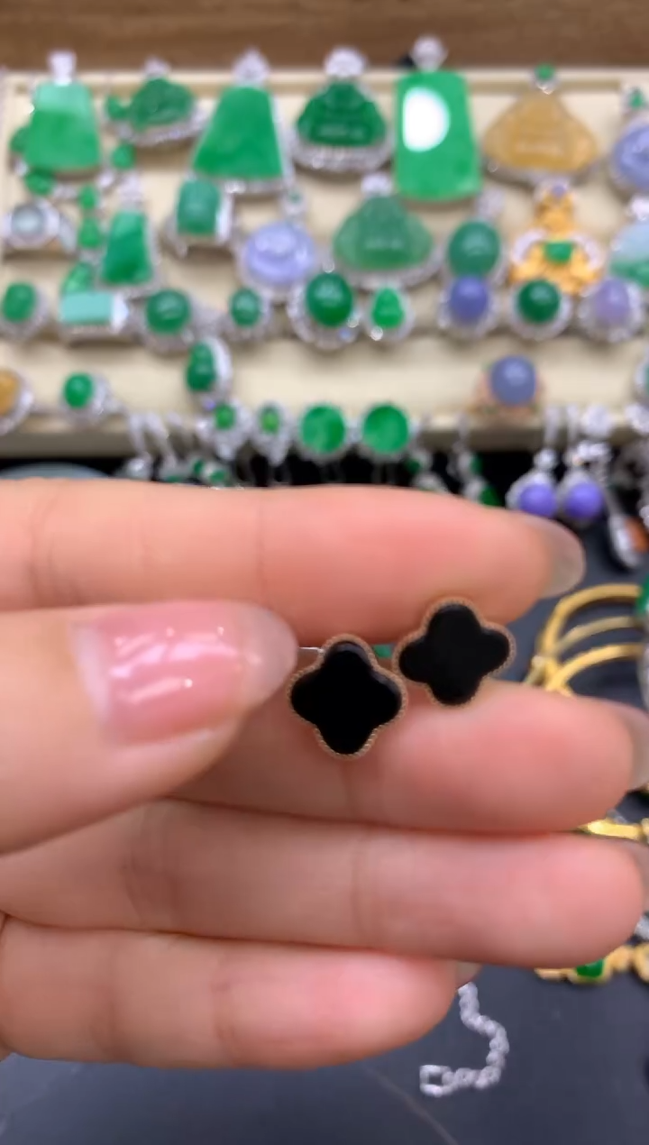 【闪购商品】翡翠耳饰18K金镶嵌247-中国好珍宝