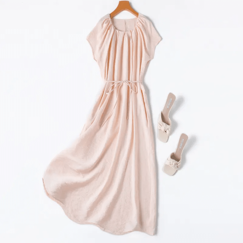 新号开播 古着桑蚕丝真丝香云纱时尚宽松连衣裙 复古碎花短袖衬衫