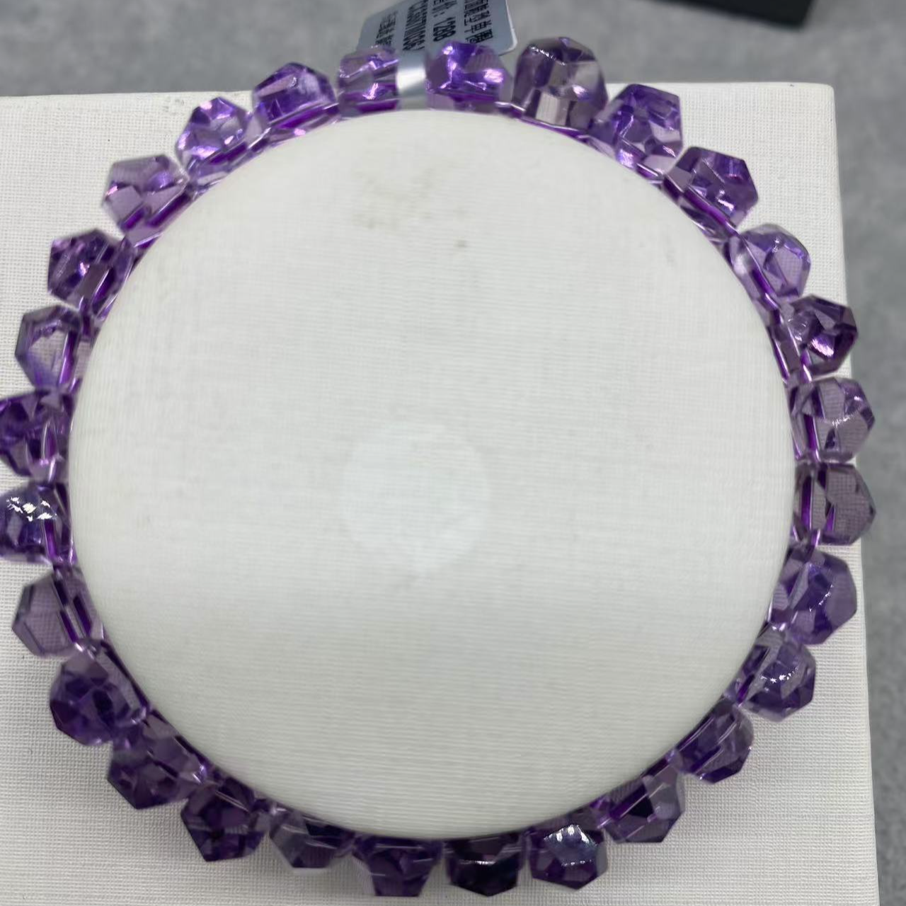 巴西紫水晶巴西紫水晶切面随形单圈手链