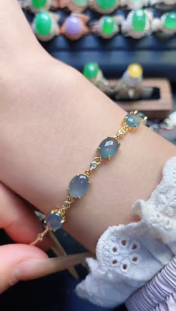 银S925镶嵌戒指翡翠天然