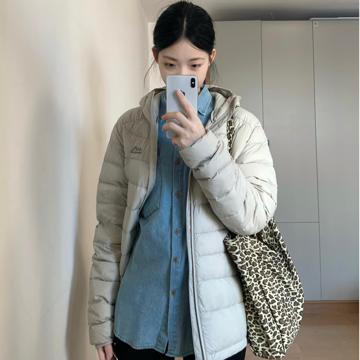 排骨轻薄棉服女短款2025新款冬季加厚棉袄情侣连帽修身外套小个子