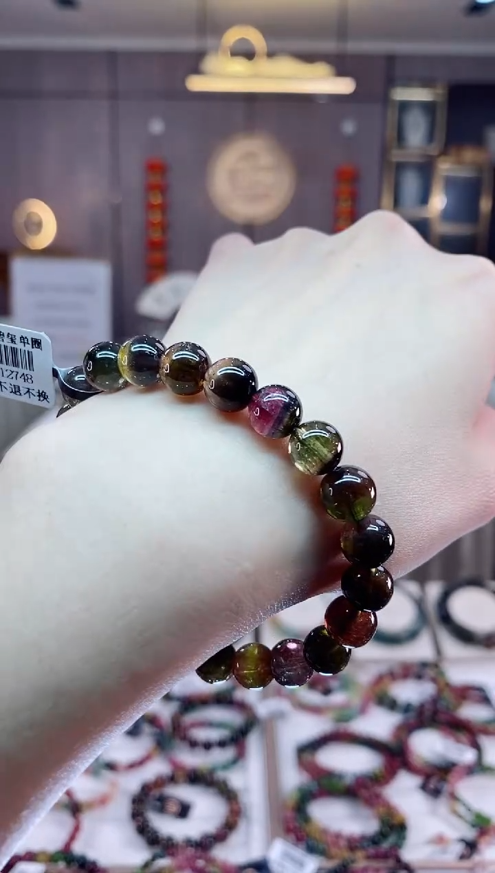 【闪购商品】碧玺西瓜单圈手串8mm+未镶嵌一物一证dan