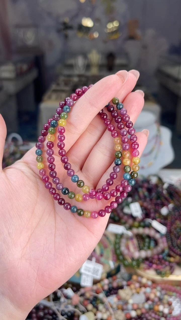 【闪购商品】碧玺/未镶嵌4mm+碧玺多圈多样性发货