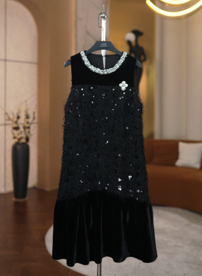 香风秋季新款显瘦国风复古时尚气质宽松连衣裙WX-A1161