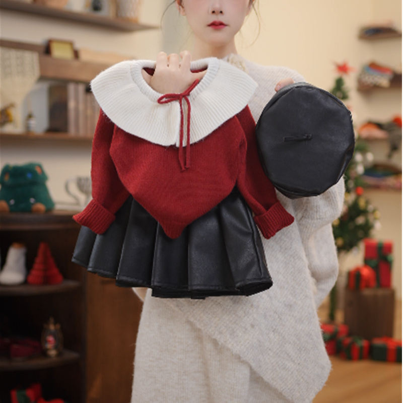女童秋冬套装2025秋新款韩版童装女宝宝加厚两件套P649