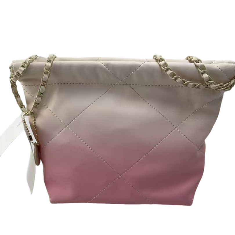 2025新款粉色渐变链条单肩斜挎包垃圾包购物袋A75