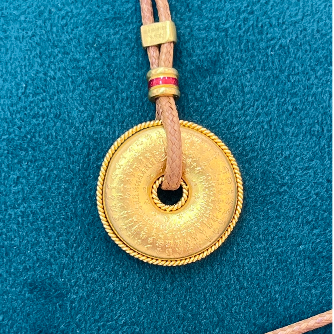 足金平安扣黄金吊坠