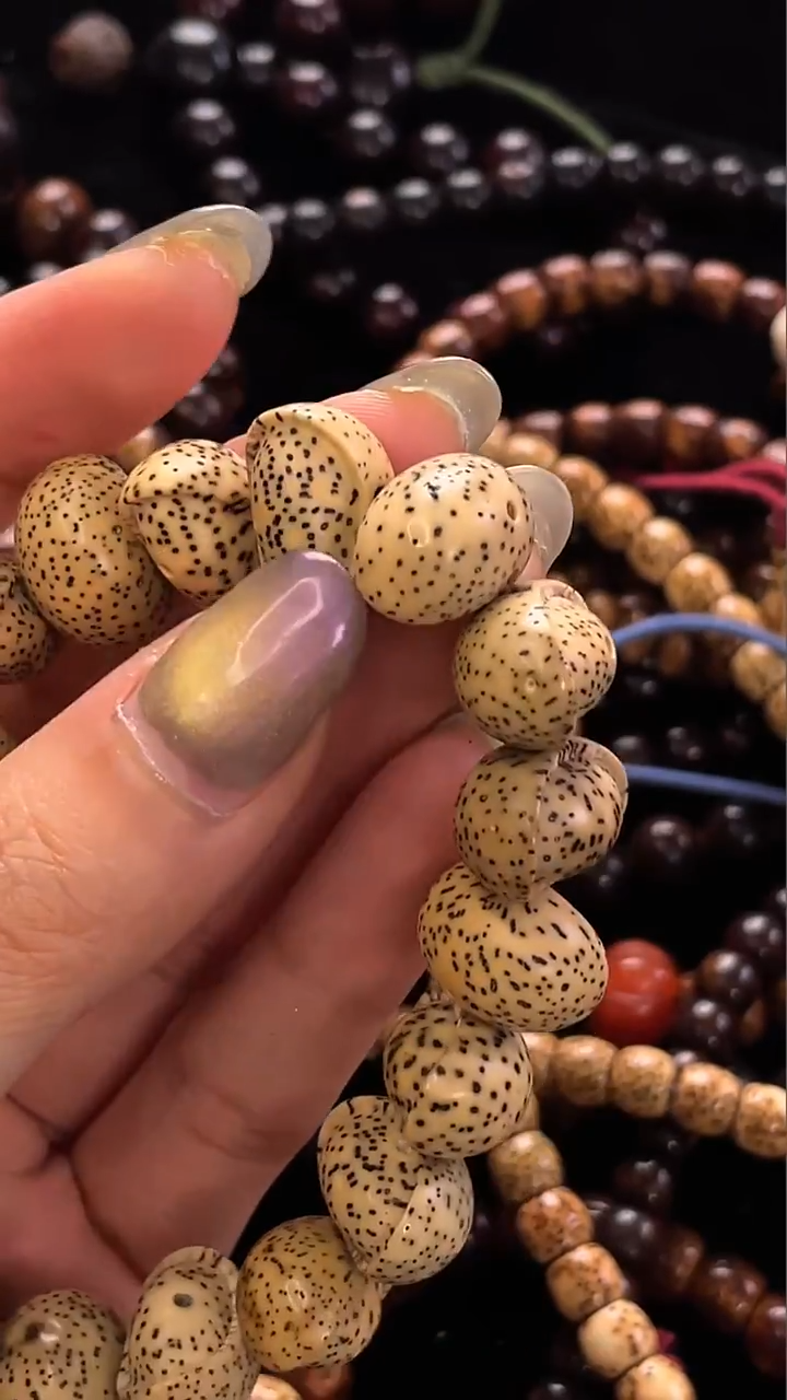 手串星月菩提a*精工级黄皮元宝珠15*11手串