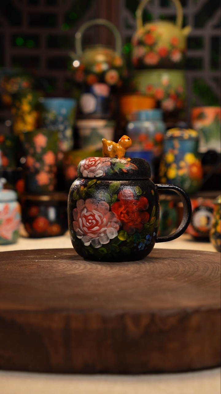 油画   釉下彩  杯子