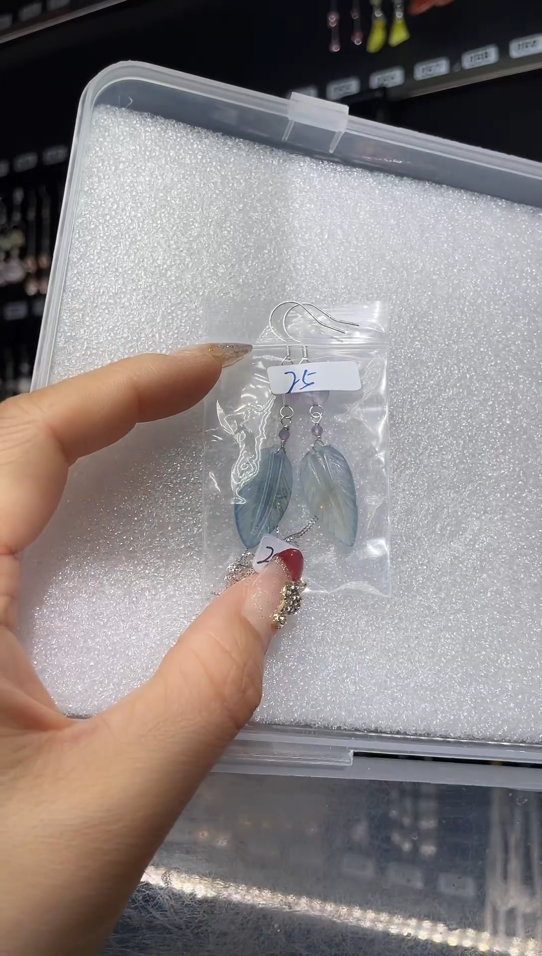 【闪购商品】紫晶耳饰银S925镶嵌银钩银链