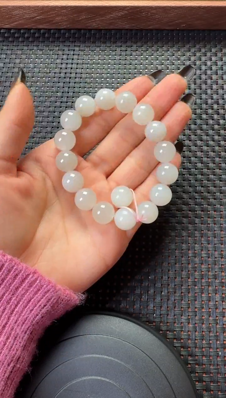 未镶嵌手串和田玉妙**洱于田料卡12手串