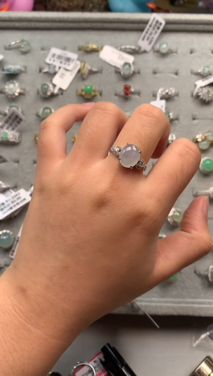 银S925镶嵌戒指翡翠13