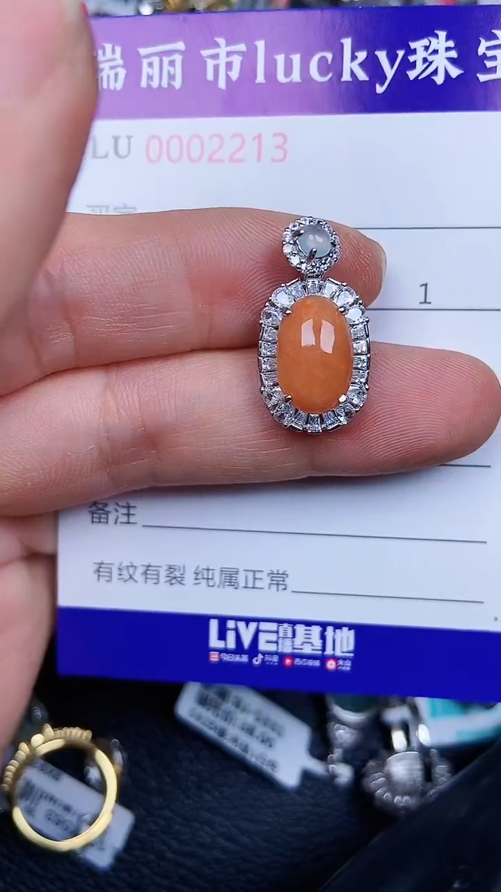 颈饰银S925镶嵌翡翠2213