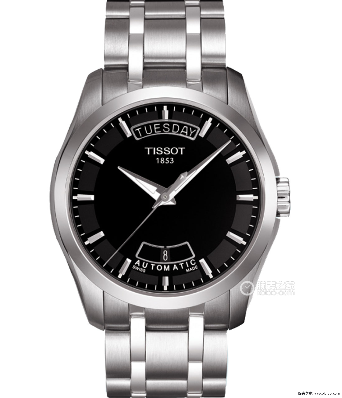 95新 Tissot/天梭 名奢/天梭库图钢带黑盘/表径41