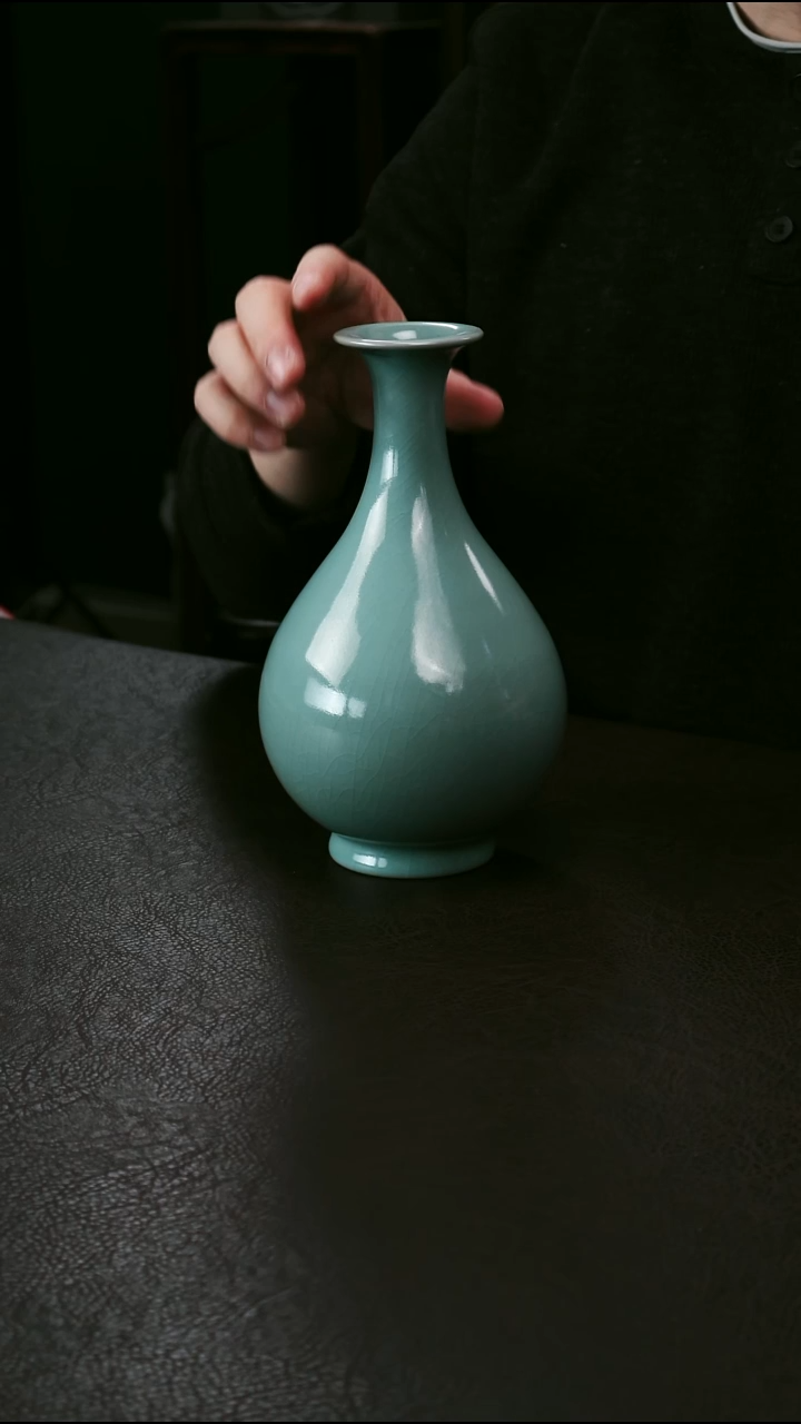 其他精品偏绿玉壶春瓶61