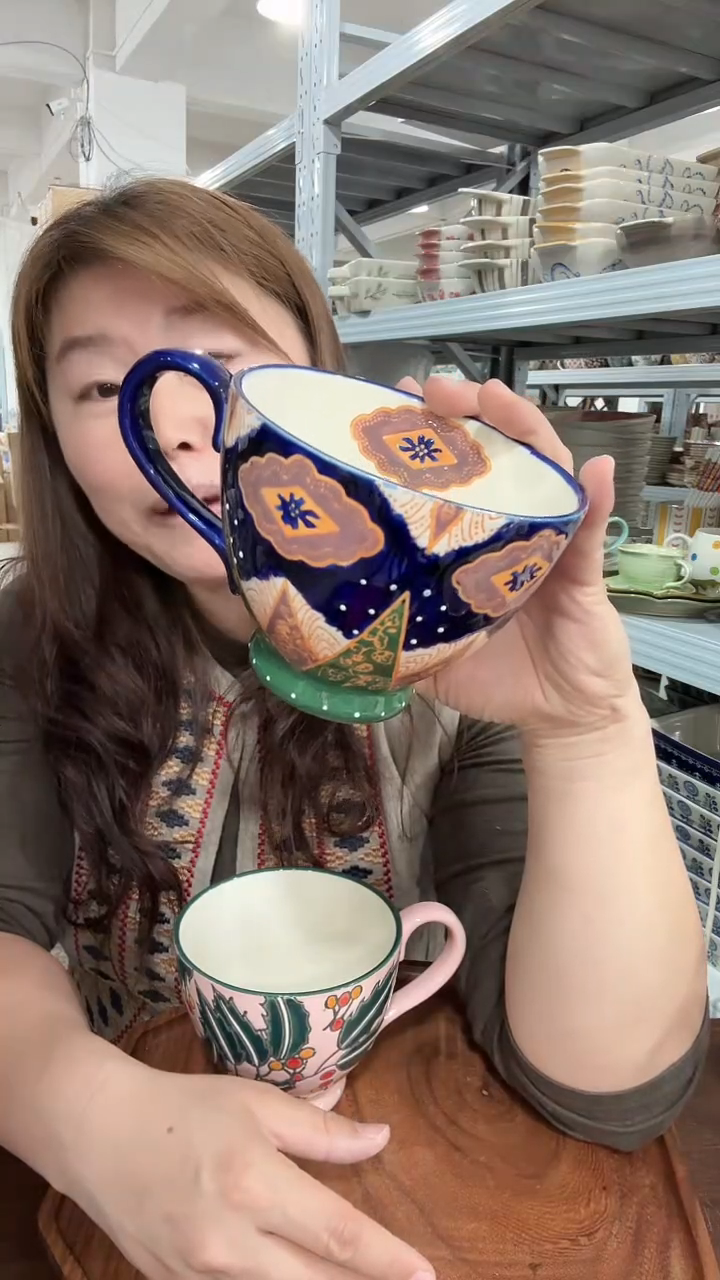 陶瓷公主蕾丝早餐杯
