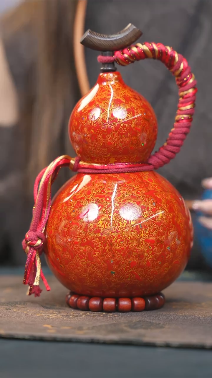 【闪购商品】WS162漆艺酒葫芦不包手串及旋转底座