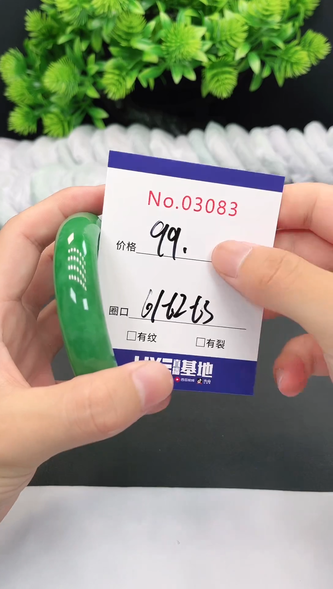 未镶嵌手镯翡翠3083