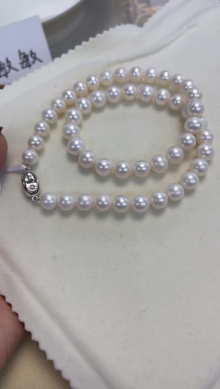 颈饰银S925镶嵌淡水珍珠8.5-9.5MM无核