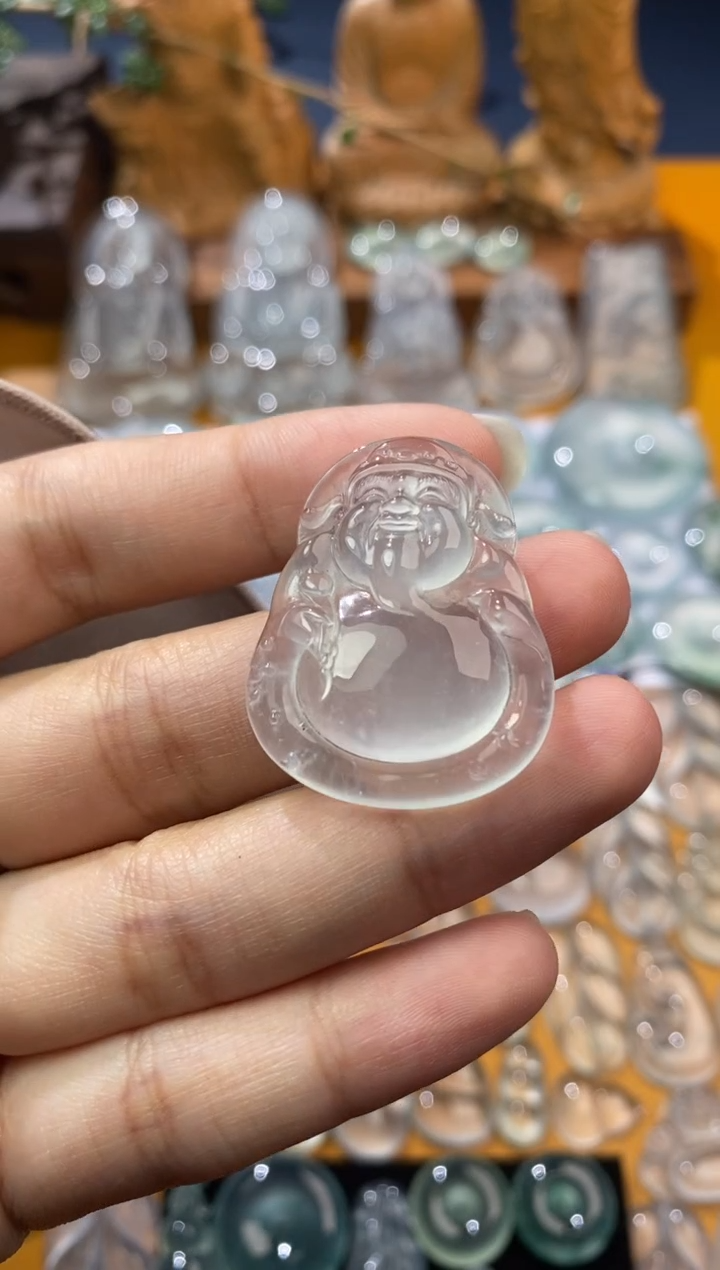 【闪购商品】定制翡翠未镶嵌财神33.4*26*6.0