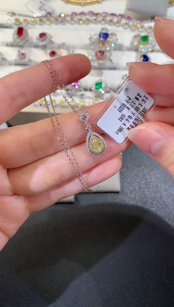 【闪购商品】钻石套链18K金镶嵌R291|7980