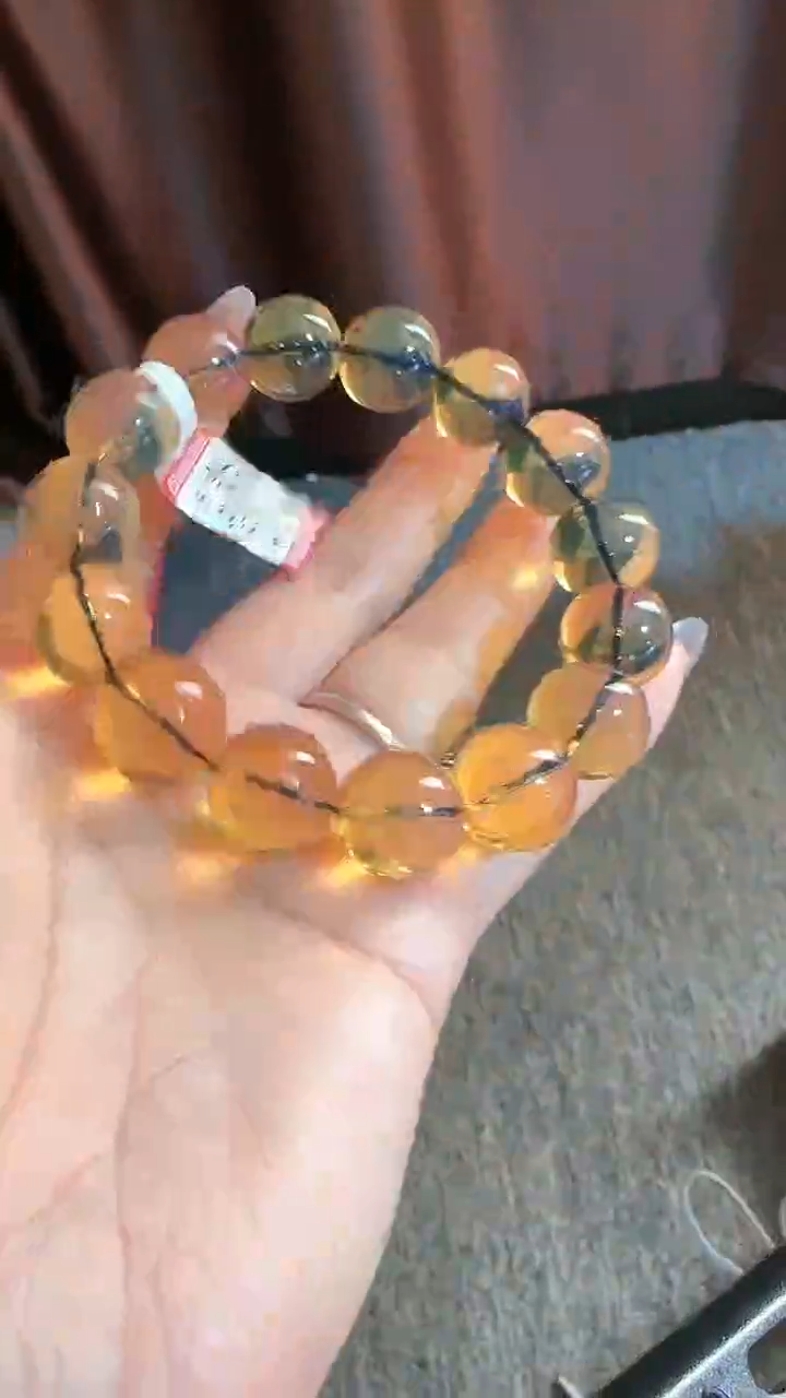 【闪购商品】琥珀手链未镶嵌规格15蓝珀手串#70