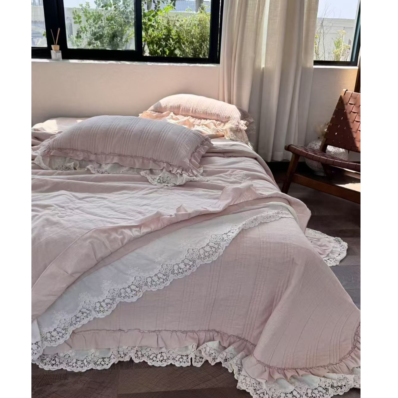 【超级红】云之遥棉麻床盖三件套-买家秀系列